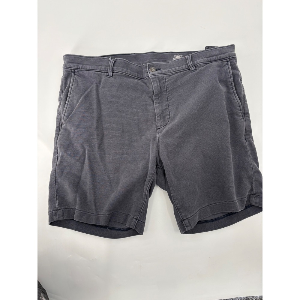 Faherty Brand All Day Shorts Mens 36 Charcoal Grey Chino Casual Summer
